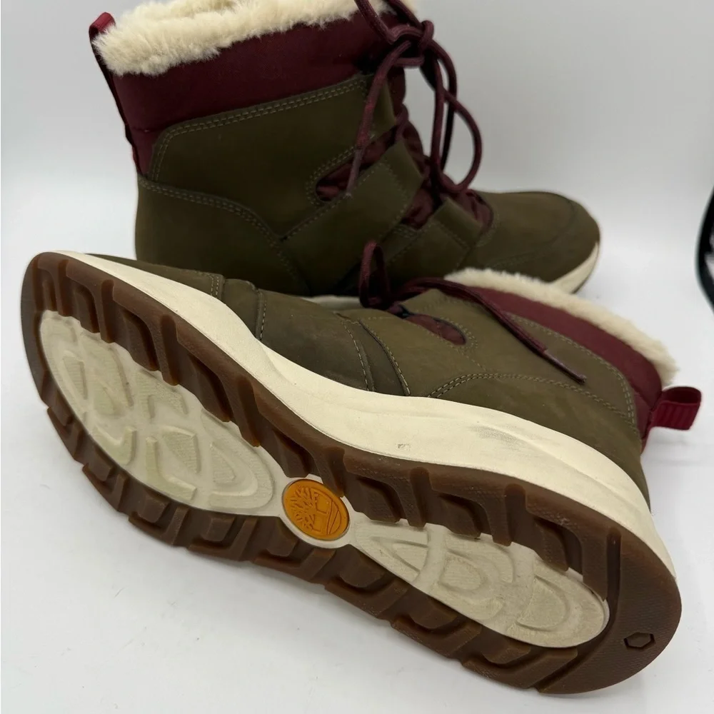 Timberland Women's Boroughs Project Waterproof lace up Boots Size 7.5 Olive